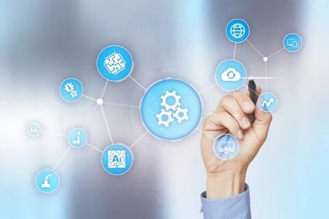 Automation solution and software for business process, Workflow, Modern 스톡 사진