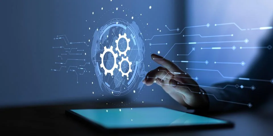 Automation System for Business Process Optimization and Operational Workflo.. Stock Photos