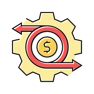 Automation technical sales engineer color icon vector illustration イラスト素材