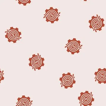 Automation technical sales engineer glyph seamless pattern イラスト素材
