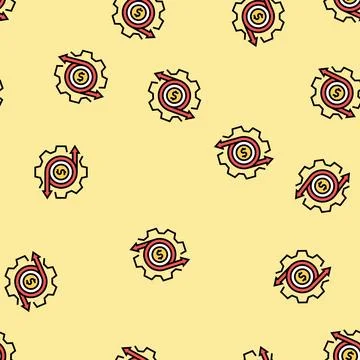 Automation technical sales engineer vector seamless pattern イラスト素材