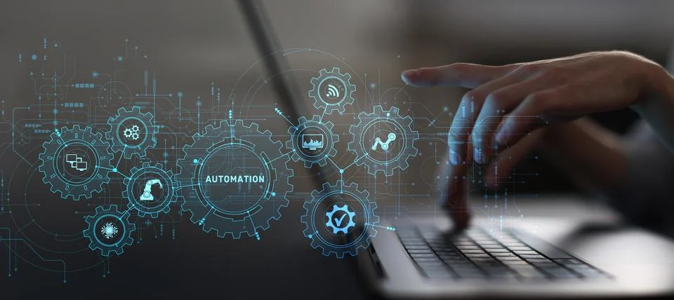 Automation Technologies for Process Optimization and Industrial Efficiency. Stock Photos