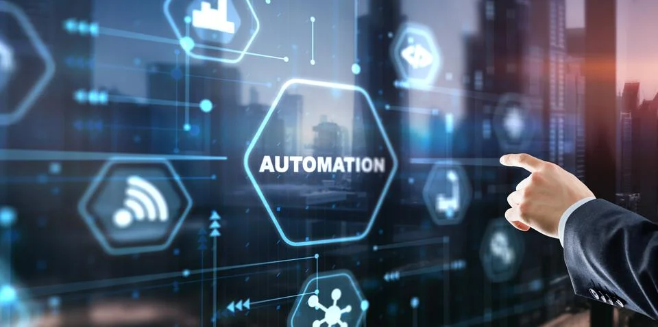 Automation technology industrial process workflow optimisation 스톡 사진