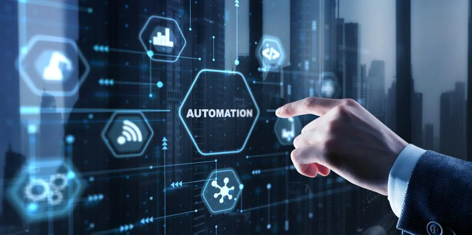 Automation technology industrial process workflow optimisation 스톡 사진