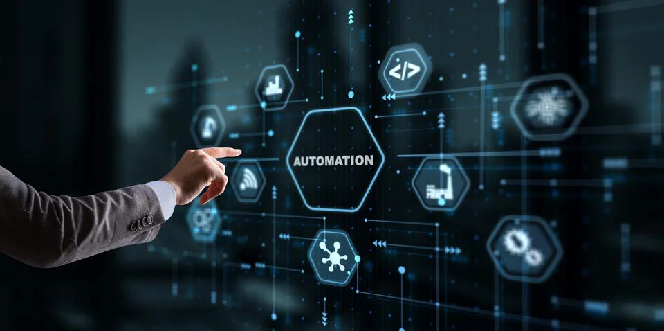 Automation technology industrial process workflow optimisation 스톡 사진