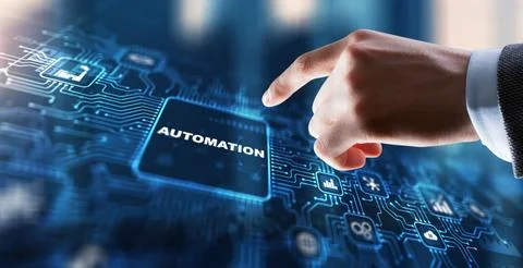 Automation technology industrial process workflow optimisation 스톡 사진
