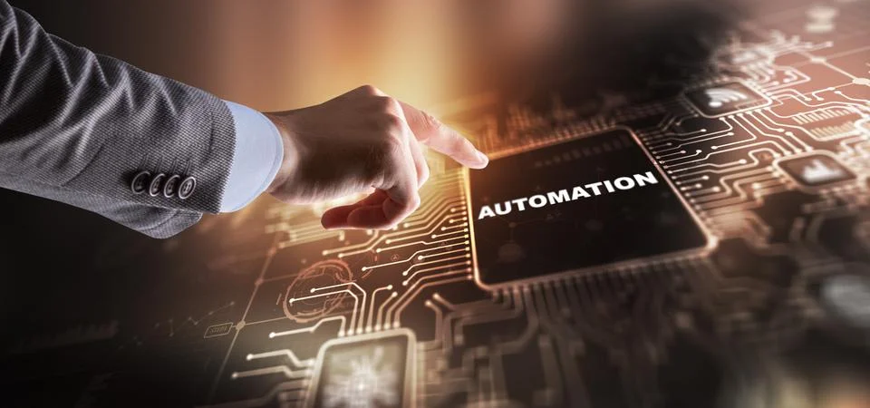 Automation technology industrial process workflow optimisation 스톡 사진