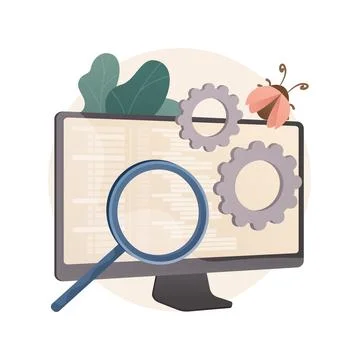 Automation testing abstract concept vector illustration. Stock Illustration