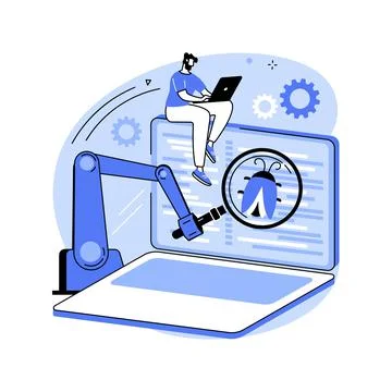 Automation testing abstract concept vector illustration. Stock Illustration