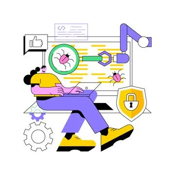 Automation testing abstract concept vector illustration. Stock Illustration