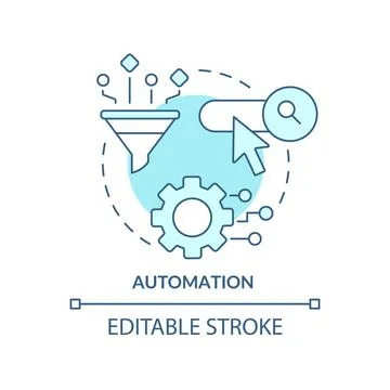 Automation turquoise concept icon Stockillustratie
