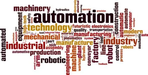 Automation word cloud Stock Illustration
