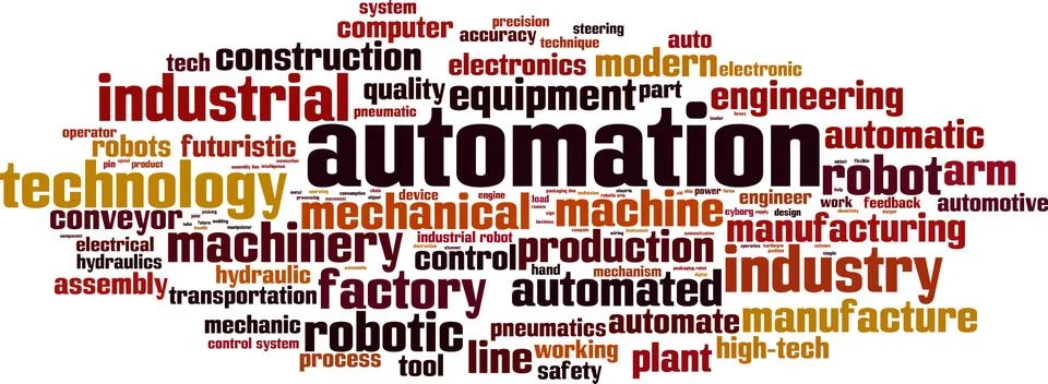Automation word cloud Stock Illustration