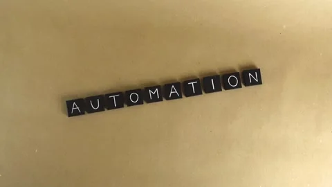 Automation word concept composed with letters Stock-Footage 344104060