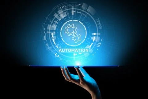 Automation Work flow business process optimisation smart industry modern Stock-Fotos