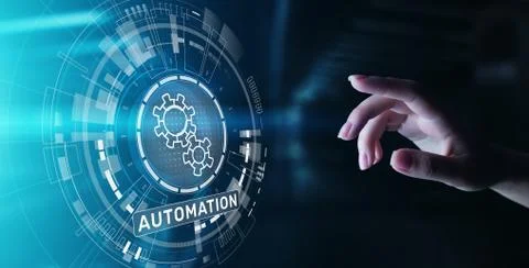 Automation Work flow business process optimisation smart industry modern 스톡 사진