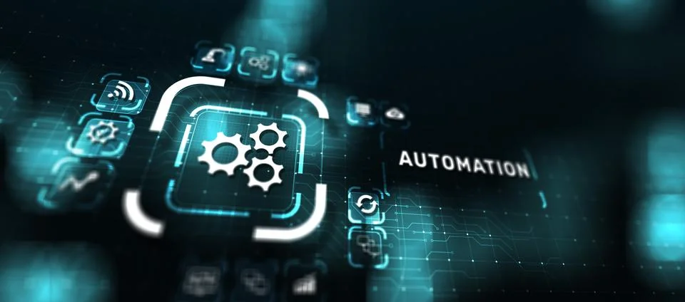 Automation Work flow business process optimisation smart industry modern manu 스톡 사진