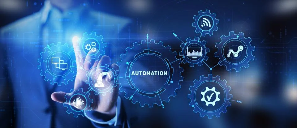 Automation Work flow business process optimisation smart industry modern manu 스톡 사진