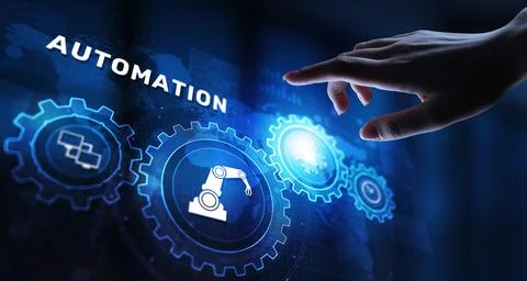 Automation Work flow business process optimisation smart industry modern manu 写真素材