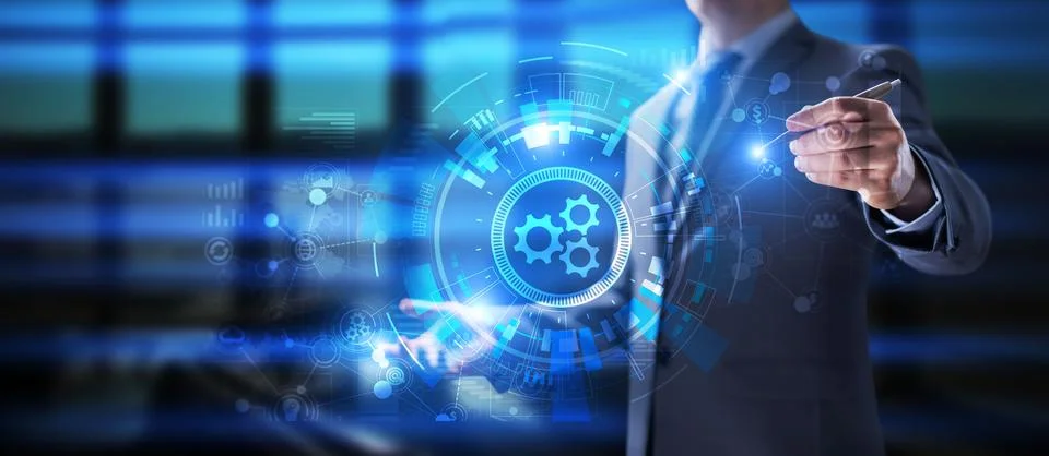 Automation Work flow business process optimisation smart industry modern manu 스톡 사진