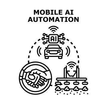 Automative artificial intelligence system for agriculture and smart farming Stock Illustration