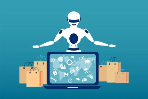 Automatization of shipping process Stock Illustration