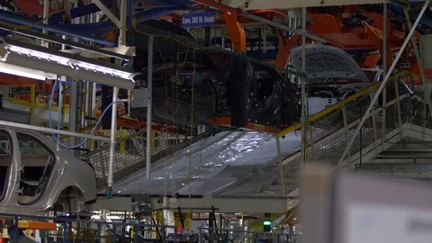 Automobile Assembly Line 動画素材 74933469