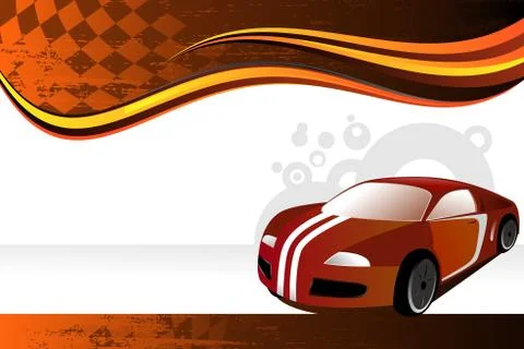 Automobile banner Stock Illustration