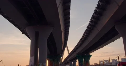 Automobile bridge Stock Footage 226957380