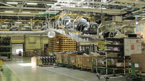 Automobile conveyor Video stock 47957278