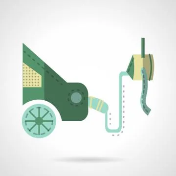 Automobile emission test flat vector icon Ilustración de archivo