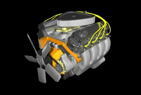 Automobile engine running 스톡 동영상 110107