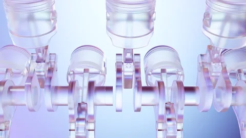 Automobile engine v8 Working,  Moving pistons and crankshafts,Mechanical Parts Stock Footage 248544047