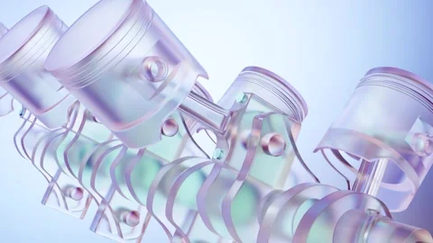 Automobile engine v8 Working,  Moving pistons and crankshafts,Mechanical Parts Stock Footage 248548993