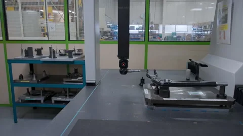 Automobile factory - Precision machine - Slowmotion 100fps Stock Footage 169237257