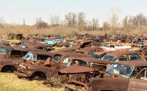 Automobile Graveyard Stock Photos