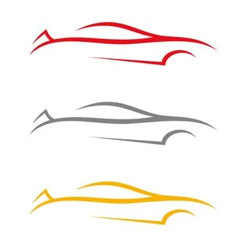 Automobile Icon Vector Logo Template. Set Automotive Illustration Design Ilustración de archivo