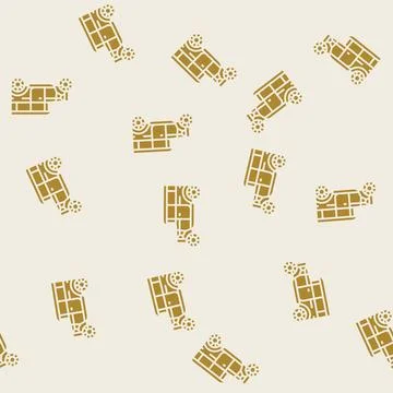 Automobile industry glyph seamless pattern Illustrazione stock
