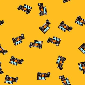 Automobile industry vector seamless pattern イラスト素材