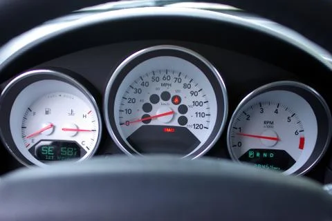 Automobile instrument panel Stock Photos