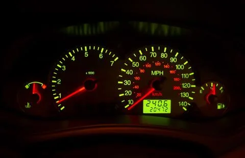 Automobile instrument panel Stock Photos