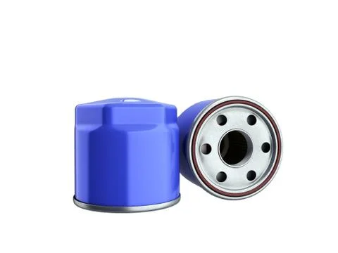 Automobile oil filter 3d render on white no shadow Stock Illustration