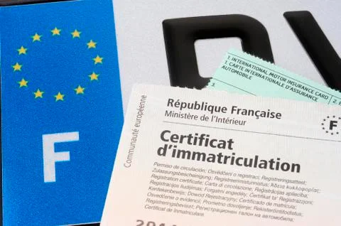 Automobile registration Stock Photos