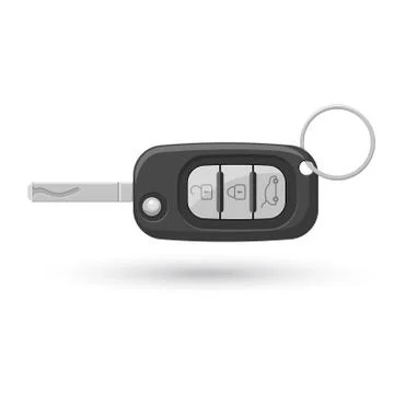 Automobile remote folding key イラスト素材