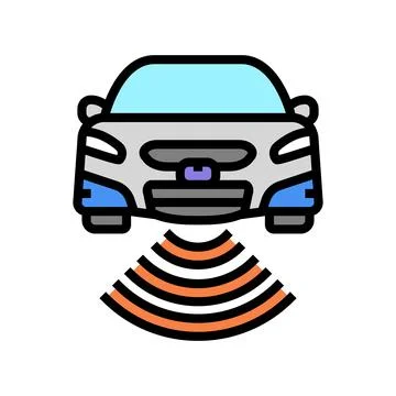 Automobile sensor color icon vector illustration Illustrazione stock