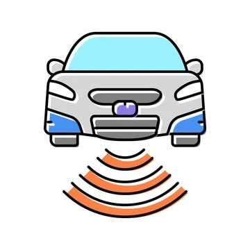 Automobile sensor color icon vector illustration Stock Illustration