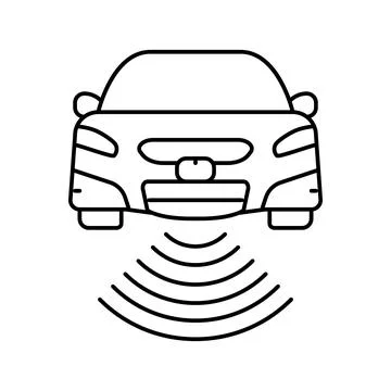 Automobile sensor line icon vector illustration 스톡 일러스트