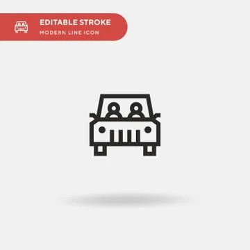 Automobile Simple vector icon. Illustration symbol design template for web mo Stock Illustration