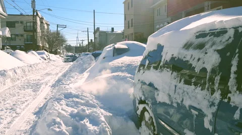 Automobile Snow and Heating.4K Stock Footage 59678711