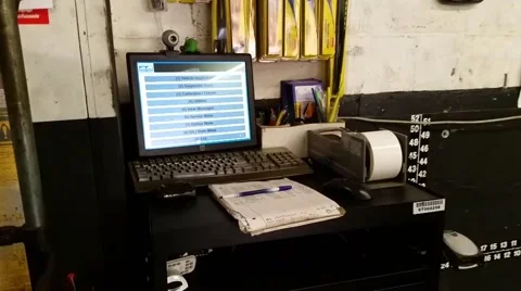 Automobile State Inspection Computer Video stock 45588810